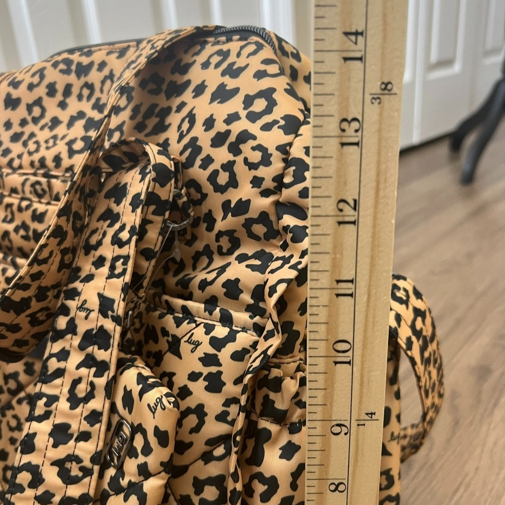 NWT‎ Lug Saunter Leopard Print Overnight Travel Weekender Duffel Bag with Pouch - Picture 13 of 13